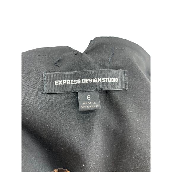 Express Design Studio Black Lace-Up Mini Pencil Skirt Women's Size 6 - Picture 3 of 7